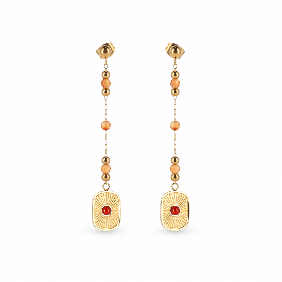 Boucles d'oreilles Palomée - Cornaline