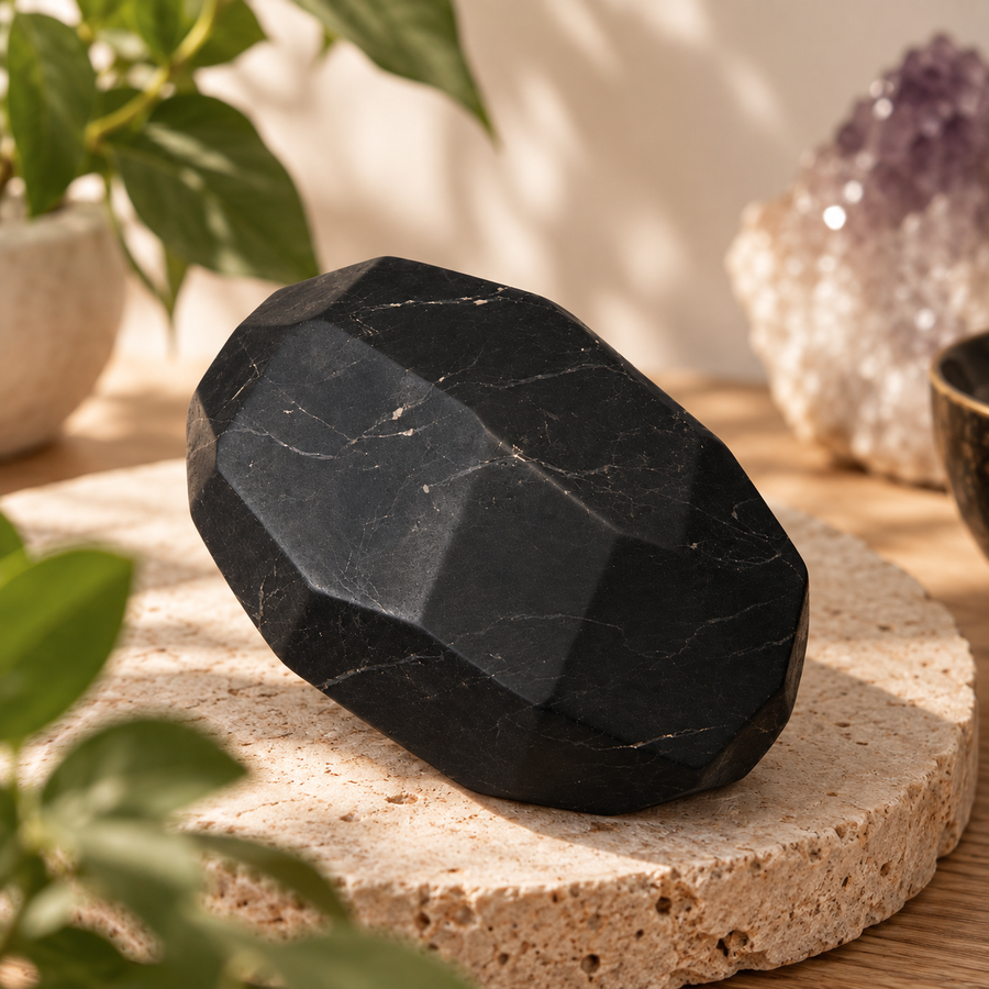 Shungite - Bloc poli - Forme libre