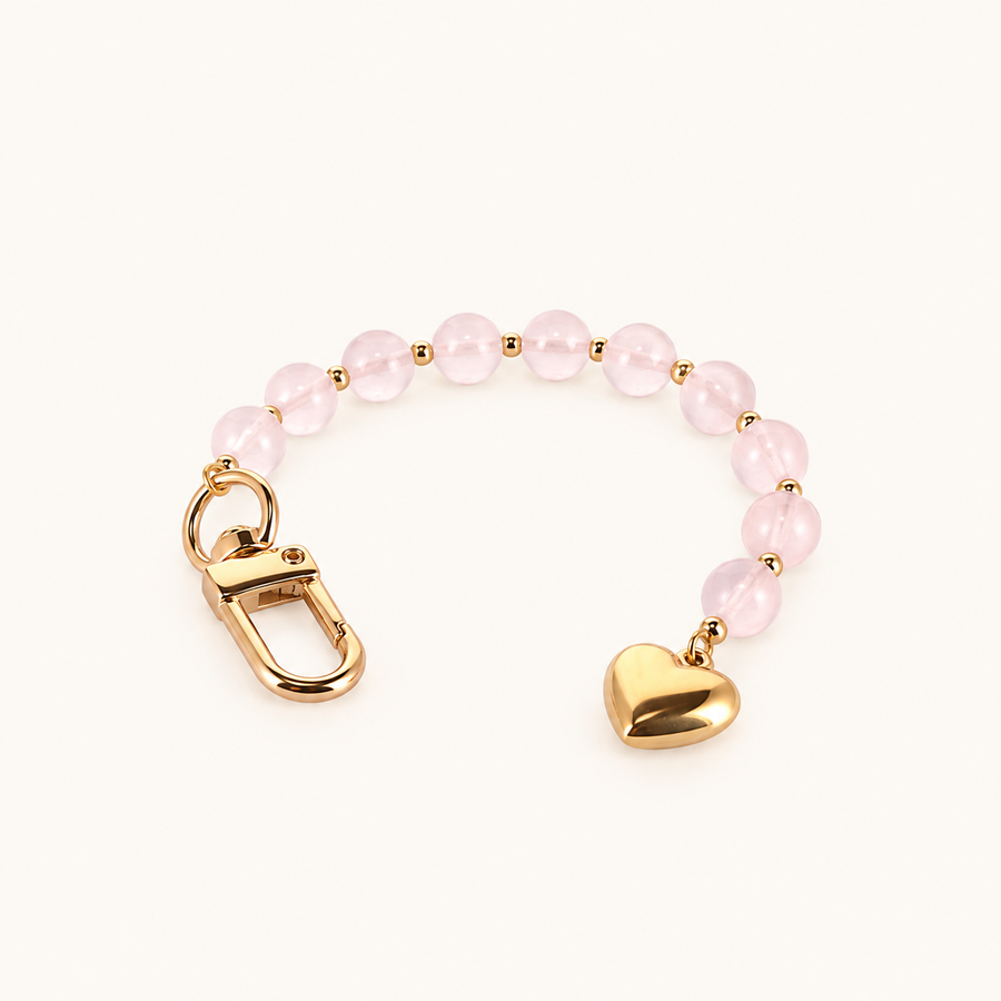 Bijou de sac Simi - Quartz rose
