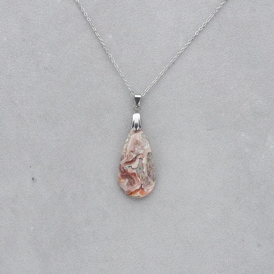 Agate Crazy Lace Cabochon percé 30