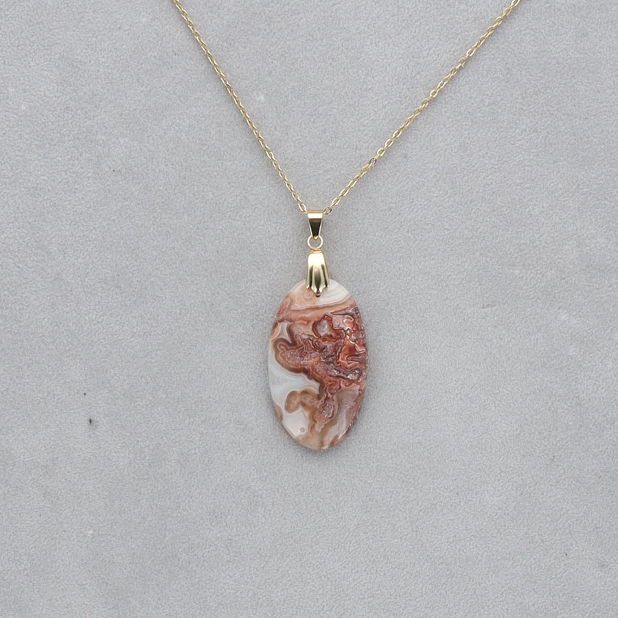Agate Crazy Lace Cabochon percé 31