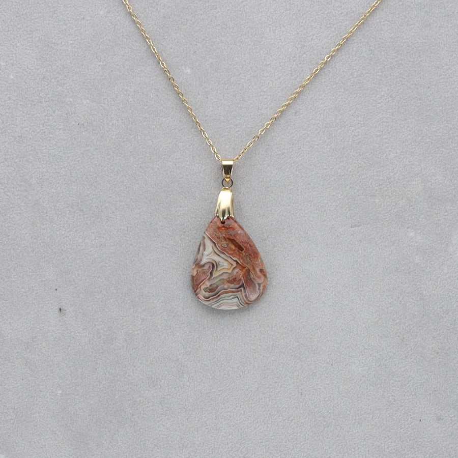 Agate Crazy Lace Cabochon percé 33
