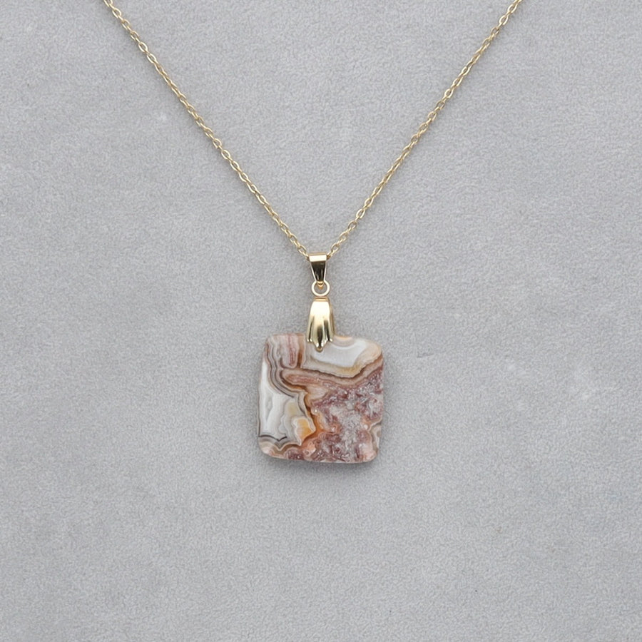 Agate Crazy Lace Cabochon percé 37