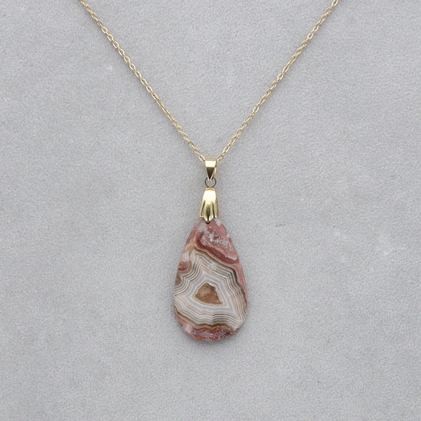 Agate Crazy Lace Cabochon percé 40