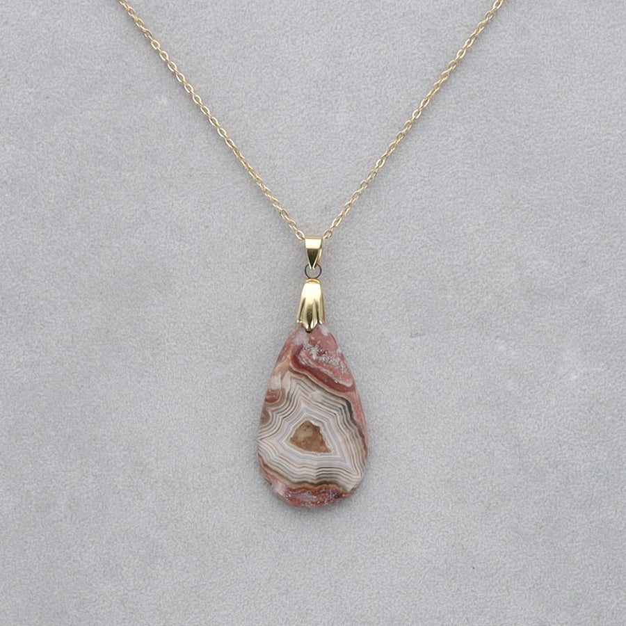 Agate Crazy Lace Cabochon percé 40