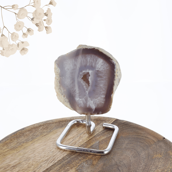 Agate sur pied argenté 5