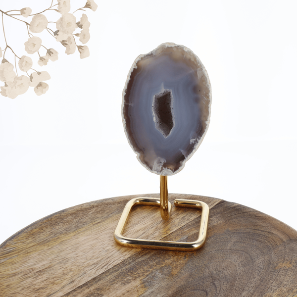 Agate sur pied doré 11