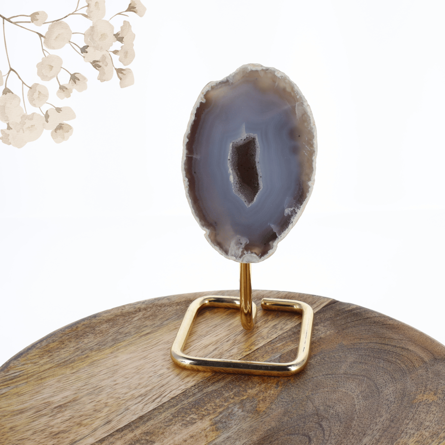 Agate sur pied doré 11