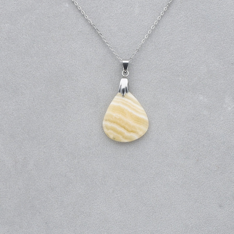 Agate Crazy Lace jaune Cabochon percé 18