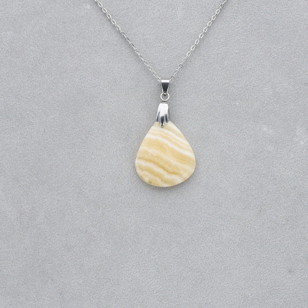 Agate Crazy Lace jaune Cabochon percé 18
