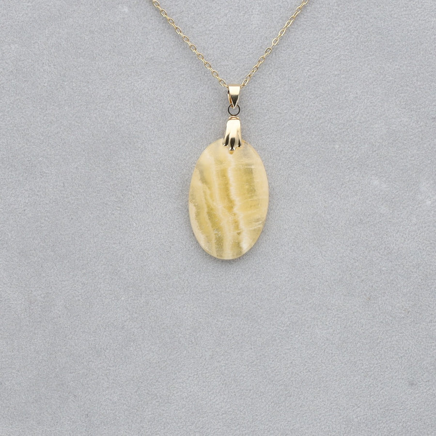 Agate Crazy Lace jaune Cabochon percé 21