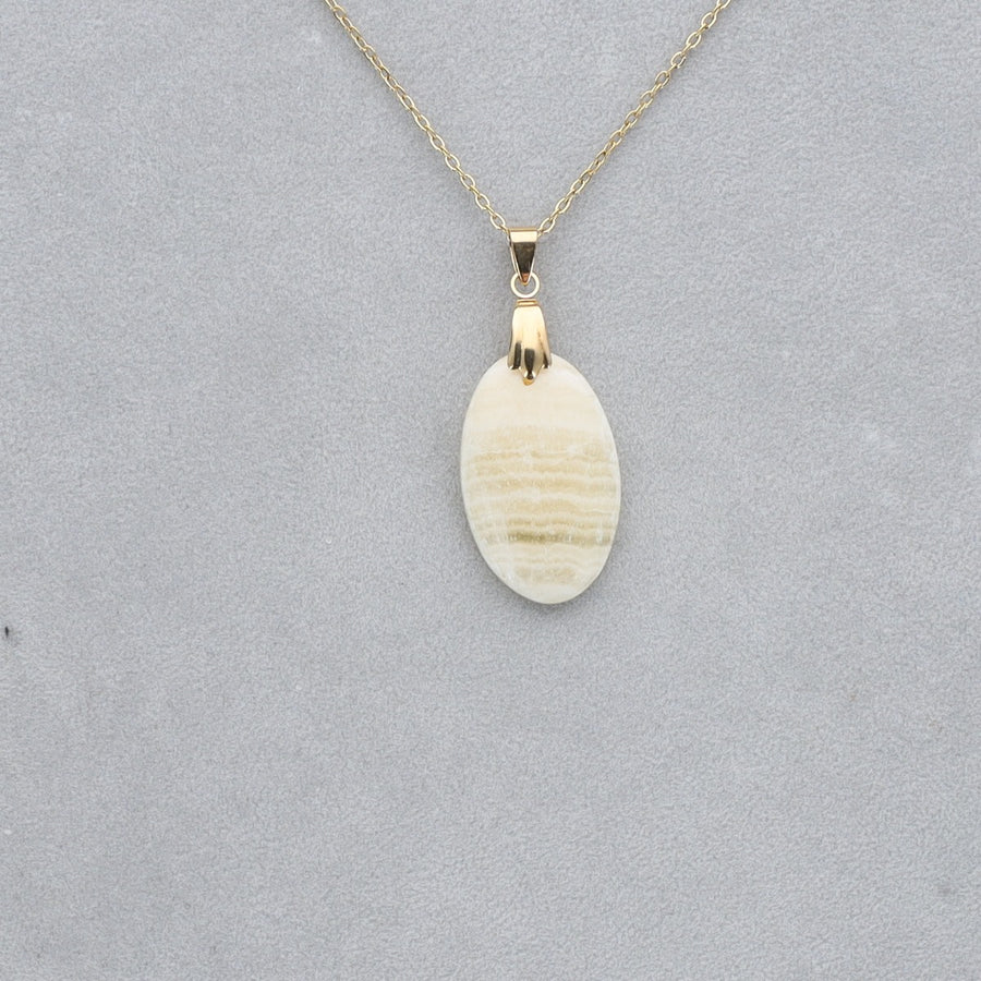 Agate Crazy Lace jaune Cabochon percé 24