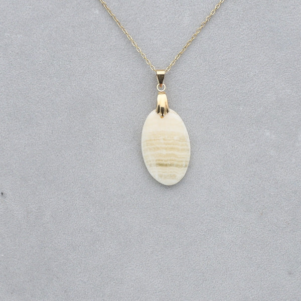 Agate Crazy Lace jaune Cabochon percé 24