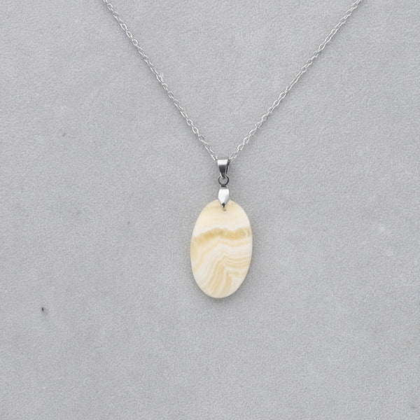 Agate Crazy Lace jaune Cabochon percé 8