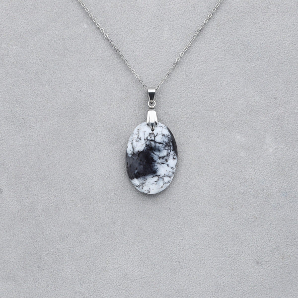 Agate Dendritique Cabochon percé 19