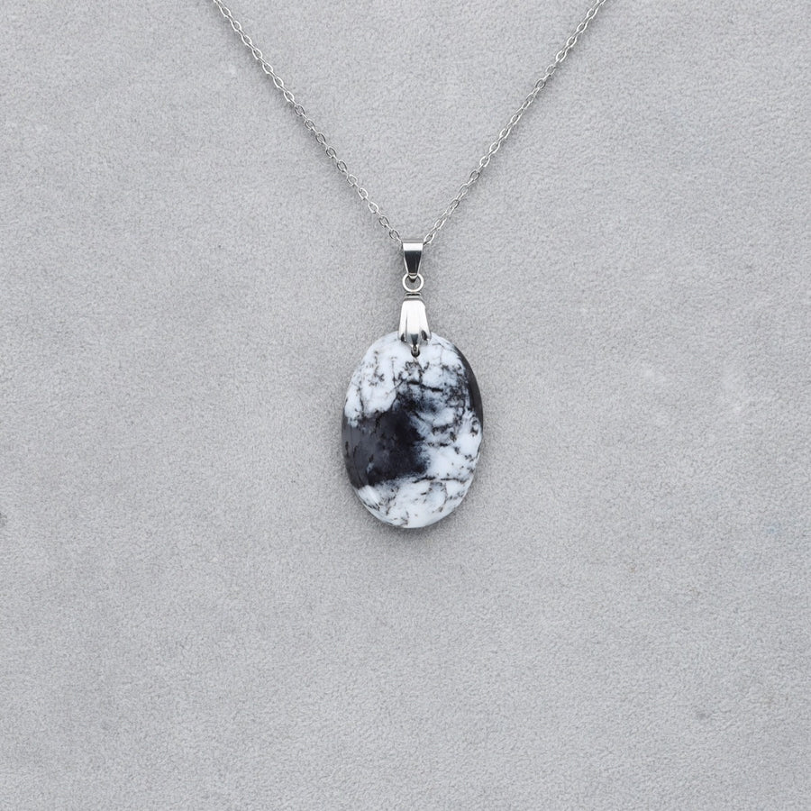 Agate Dendritique Cabochon percé 19