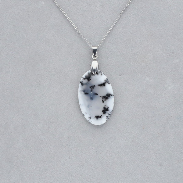 Agate Dendritique Cabochon percé 31