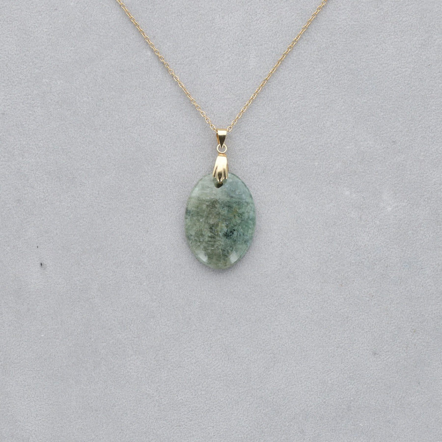 Aigue Marine Cabochon percé 22