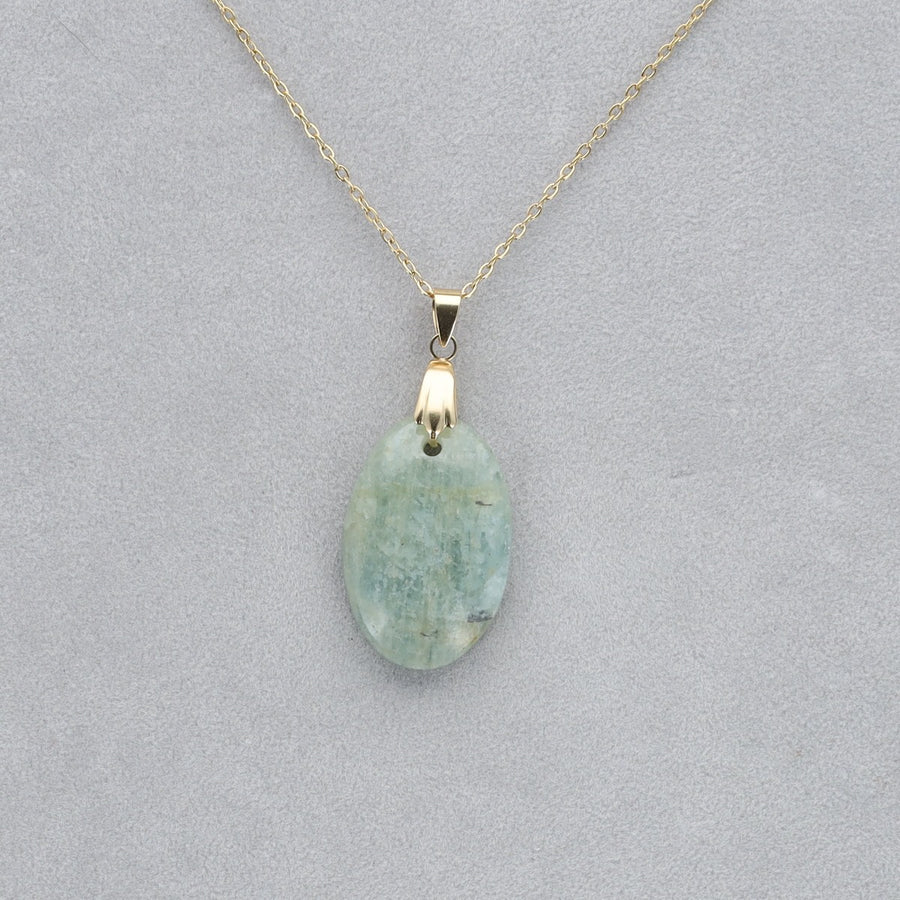 Aigue Marine Cabochon percé 39