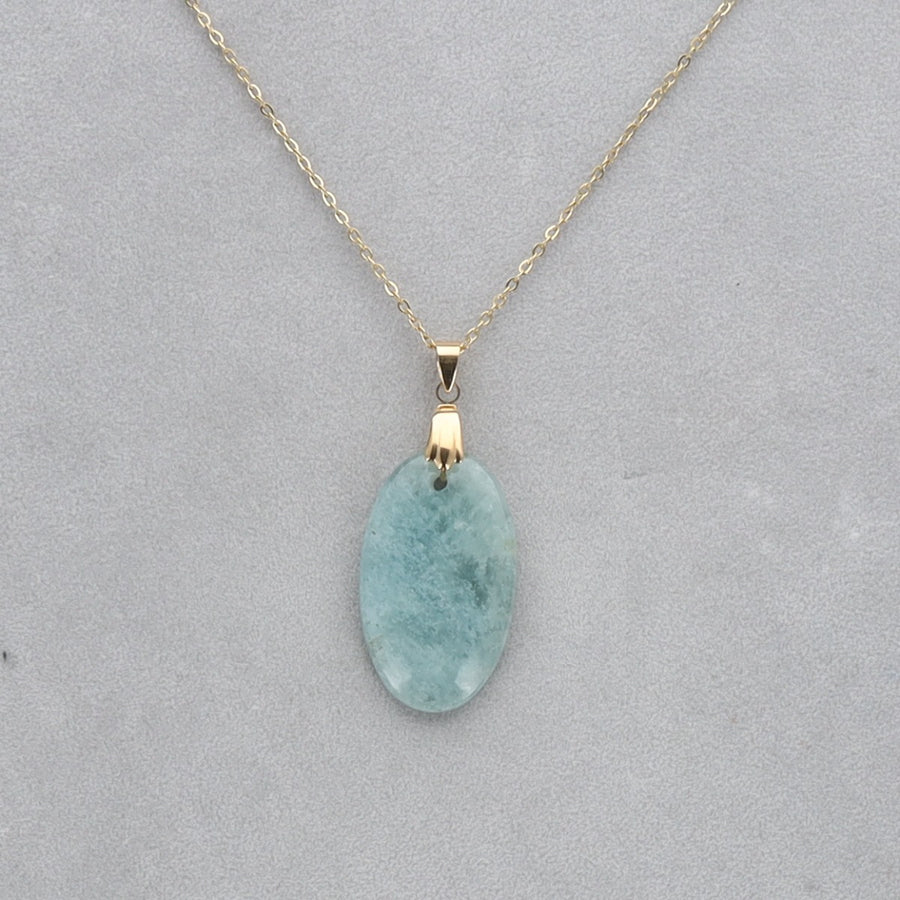 Aigue Marine Cabochon percé 55