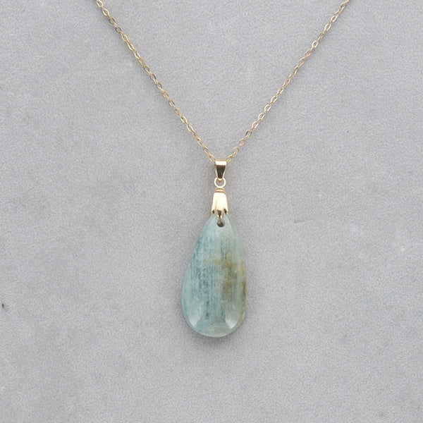 Aigue Marine Cabochon percé 56