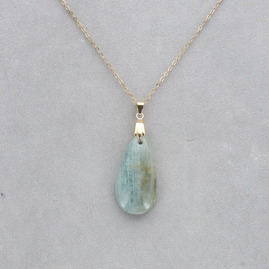 Aigue Marine Cabochon percé 56