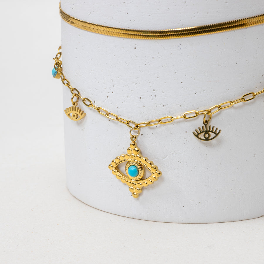 Pendentif Maëva - Turquoise stabilisée