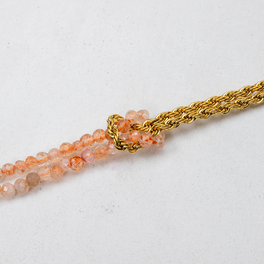 Bracelet double Assia - Pierre du soleil