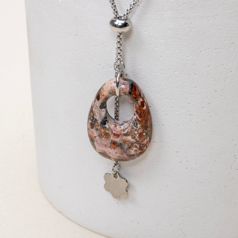 Pendentif Amaryllis - Jaspe Léopard