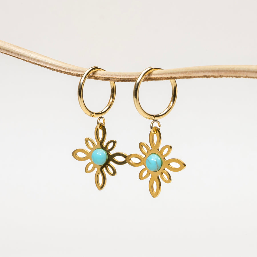 EXPO - Boucles d'oreilles Grace - Turquoise stabilisée