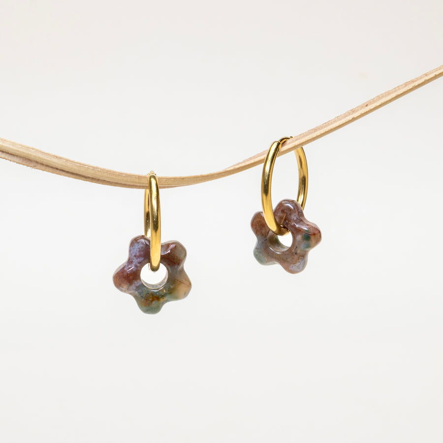 Boucles d'oreilles Ysée - Agate indienne