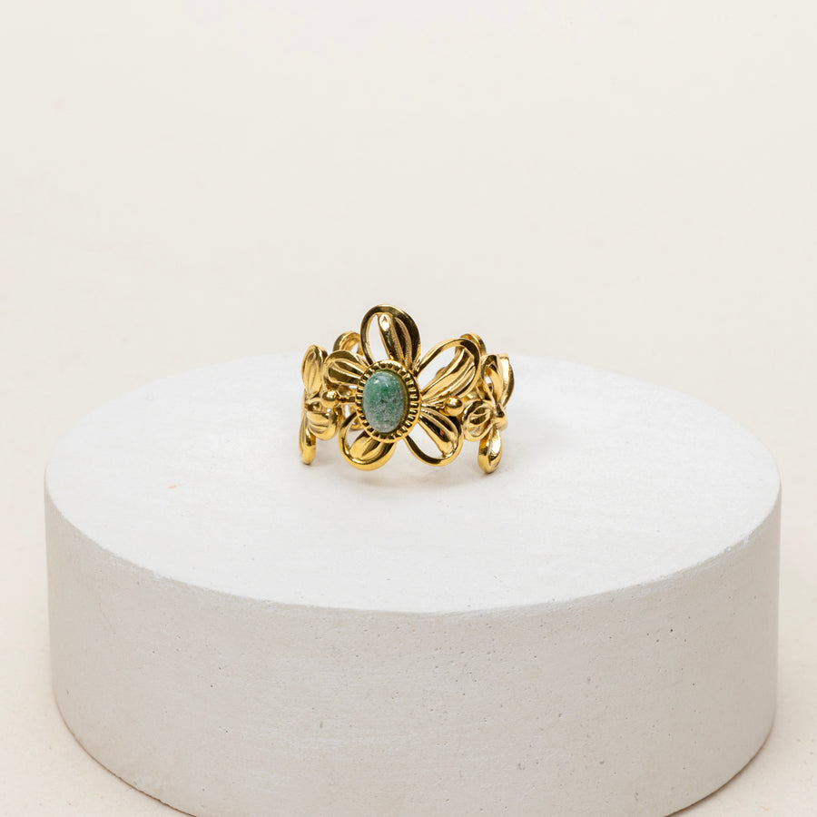 Bague réglable Jacinthe - Agate indienne