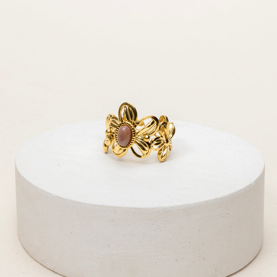 Bague réglable Jacinthe - Agate indienne