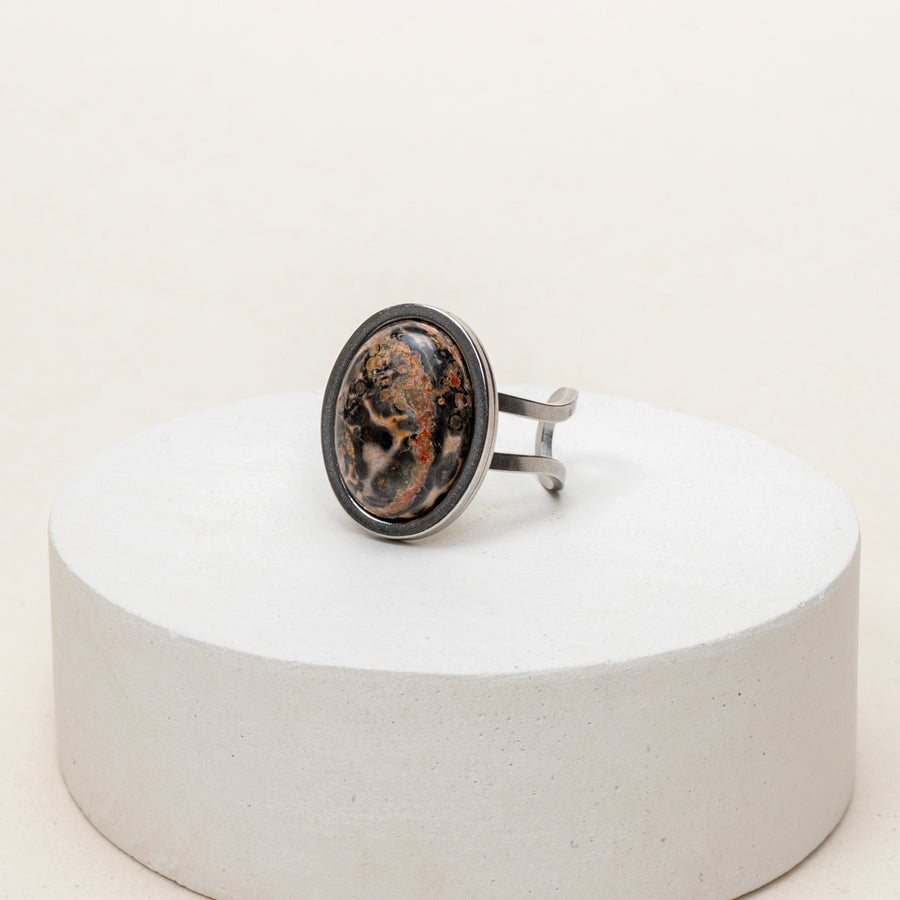 Bague Aveline - Jaspe Léopard