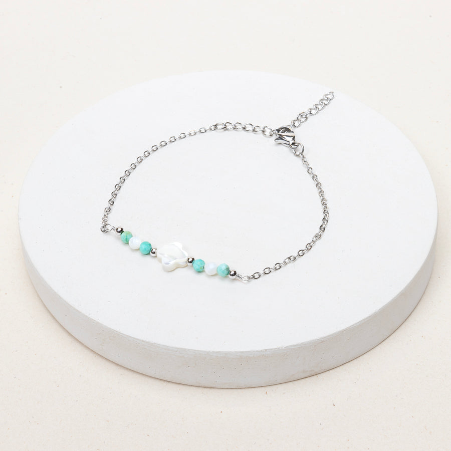 EXPO - Bracelet Blondine - Nacre et Turquoise