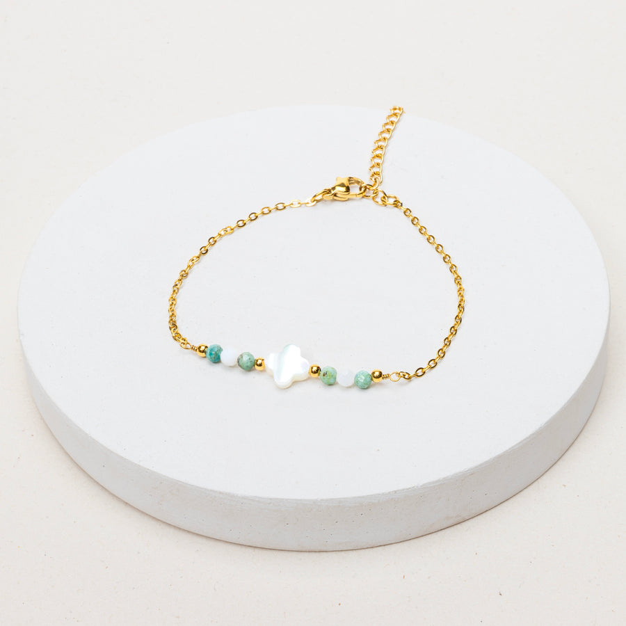 Bracelet Blondine - Nacre et Turquoise