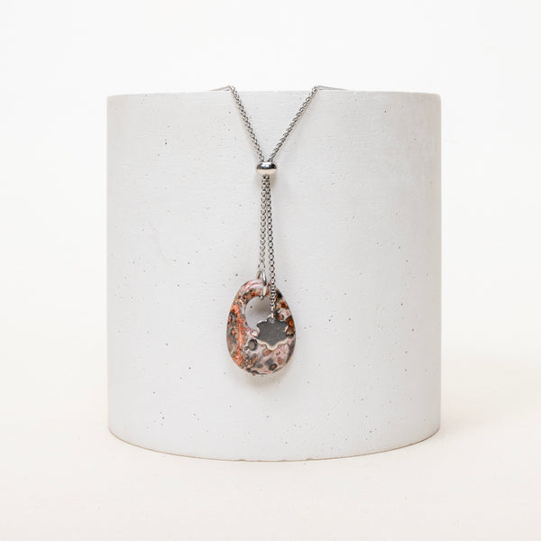Pendentif Amaryllis - Jaspe Léopard