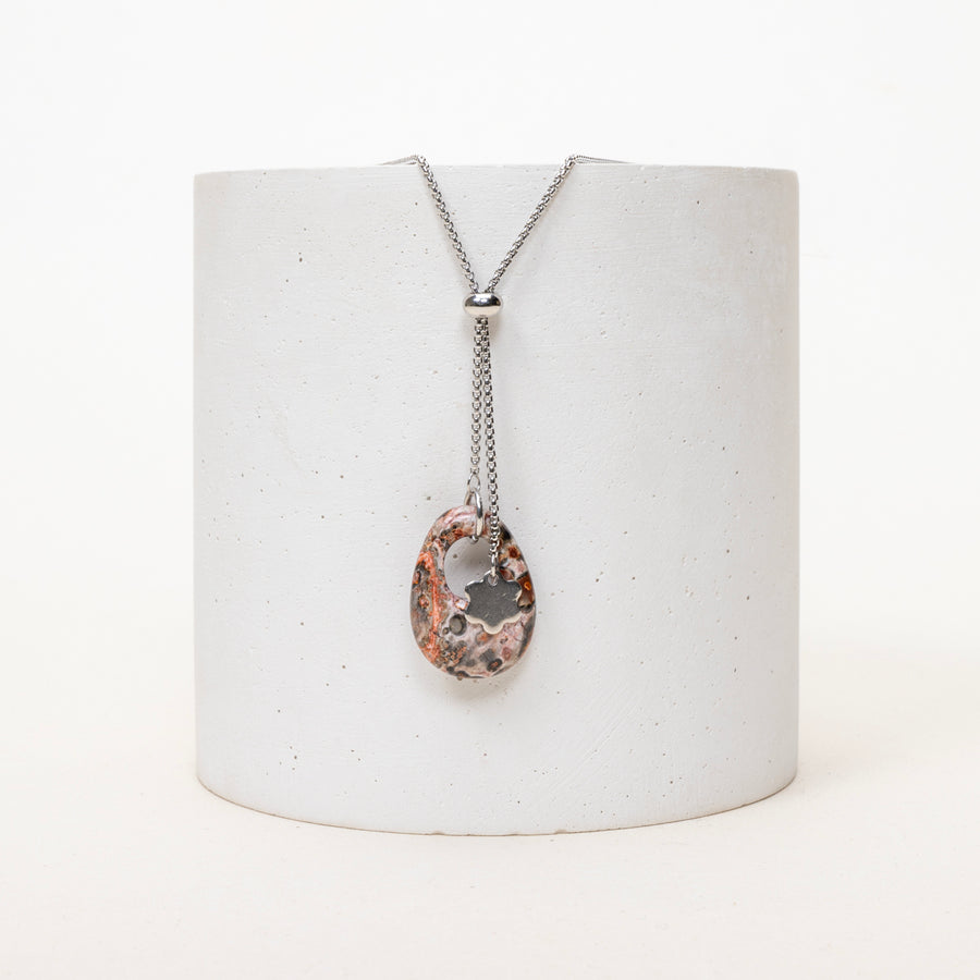 Pendentif Amaryllis - Jaspe Léopard