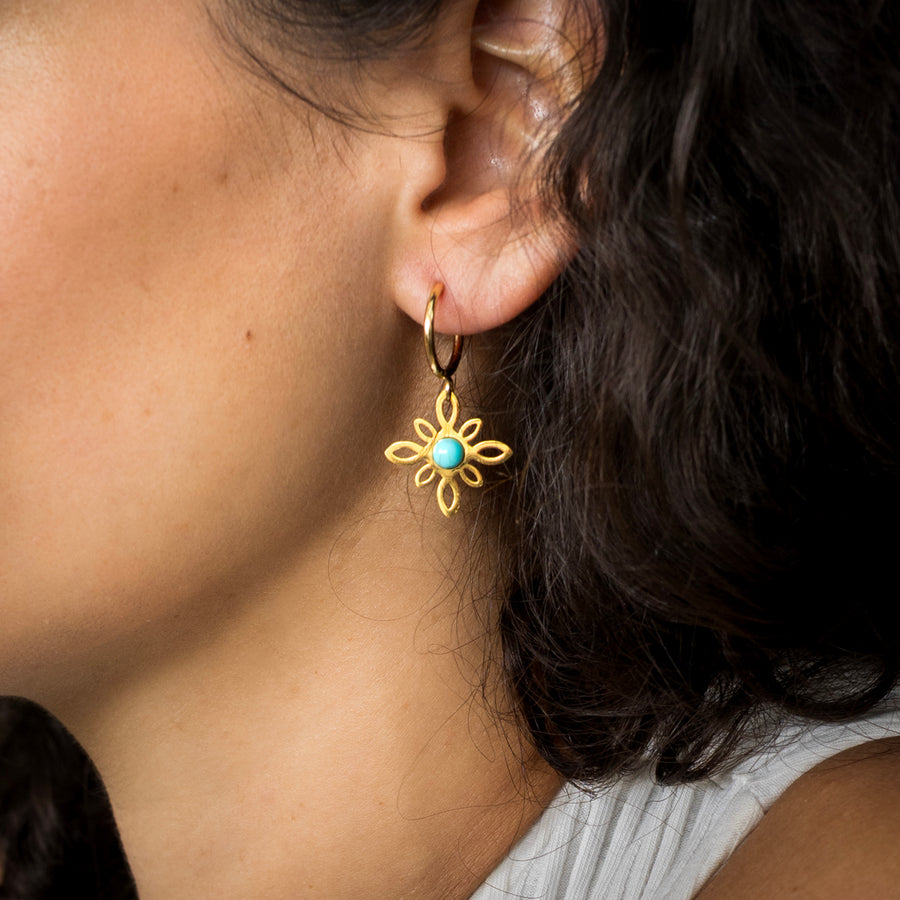 Boucles d'oreilles Grace - Turquoise stabilisée