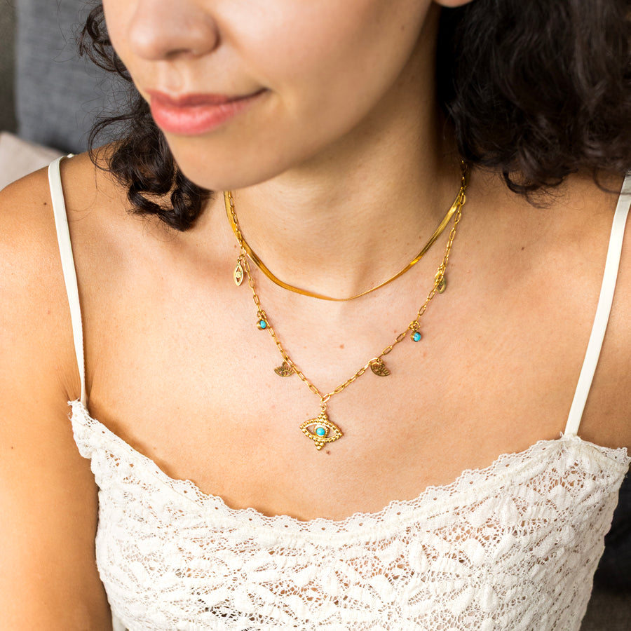 Pendentif Maëva - Turquoise stabilisée