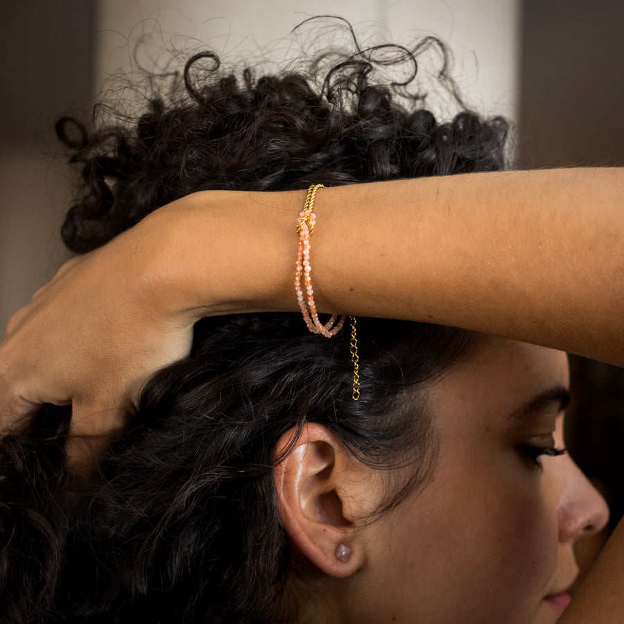 Bracelet double Assia - Pierre du soleil
