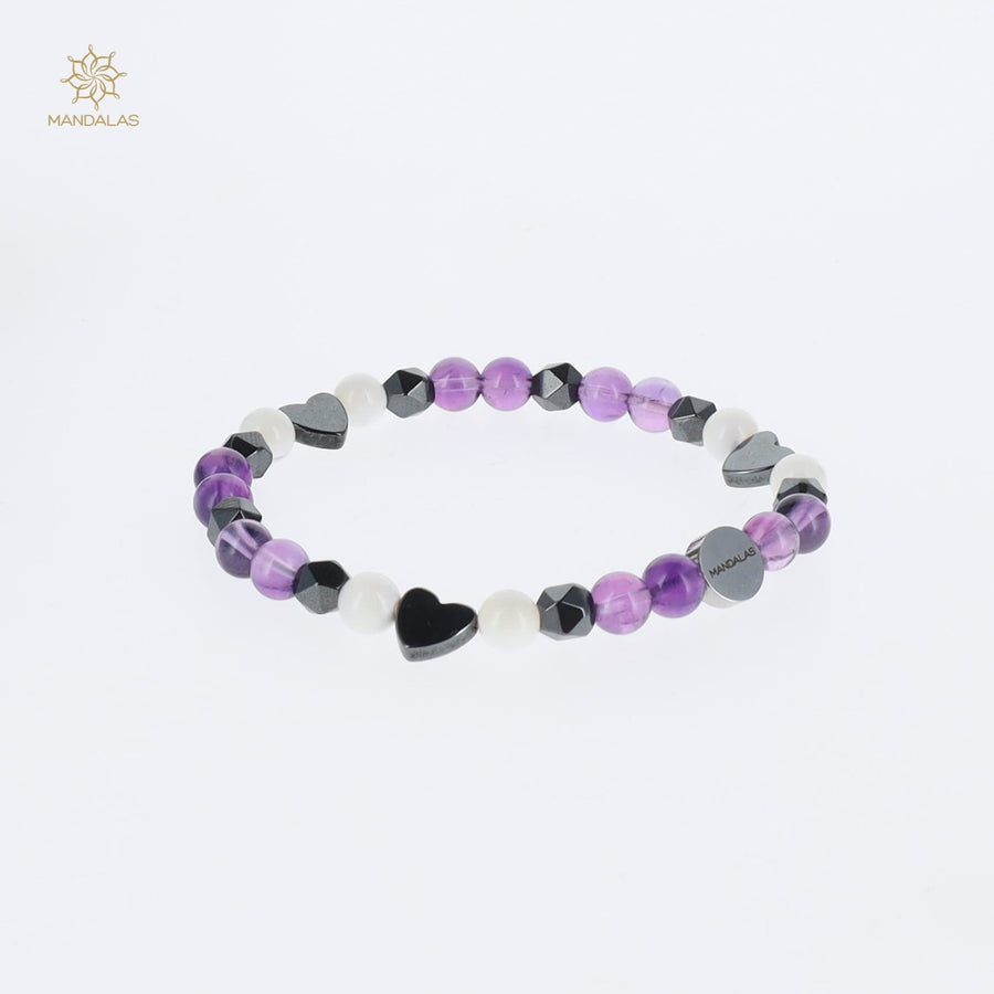 Bracelet Mati - Améthyste, Nacre, Hématite