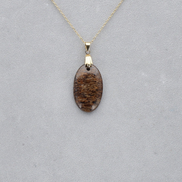 Bronzite Cabochon percé 10