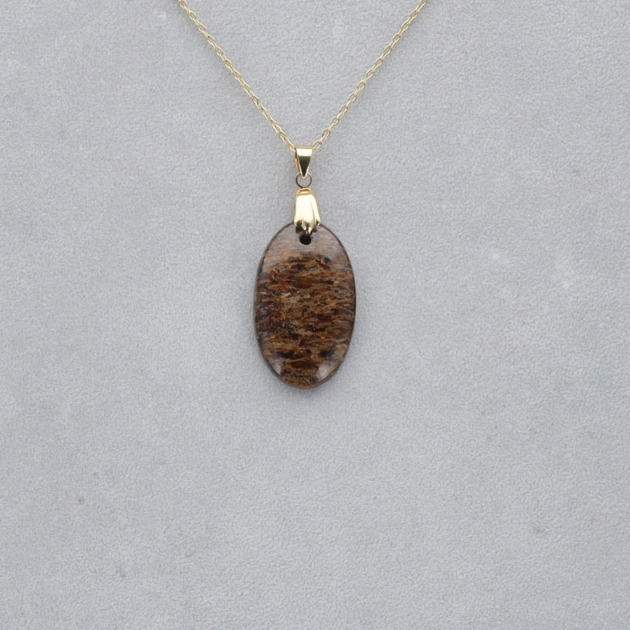 Bronzite Cabochon percé 10