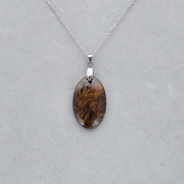 Bronzite Cabochon percé 14