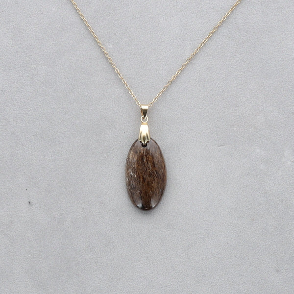 Bronzite Cabochon percé 16