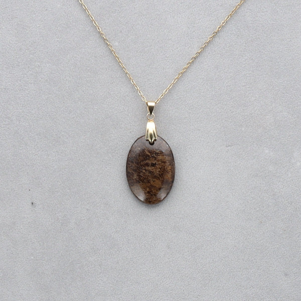 Bronzite Cabochon percé 18