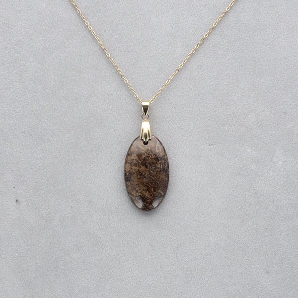 Bronzite Cabochon percé 20