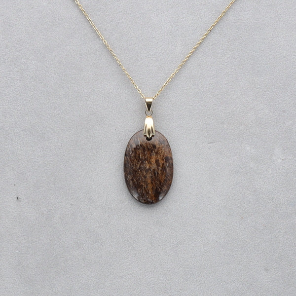 Bronzite Cabochon percé 21