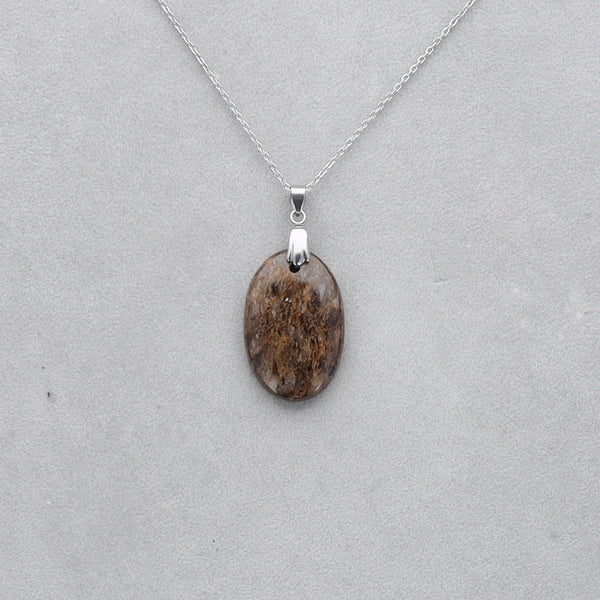 Bronzite Cabochon percé 25